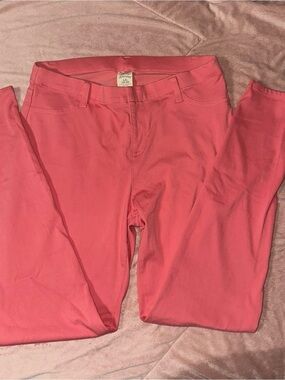 Faded Glory Coral Stretch Ponte skinny jeans
